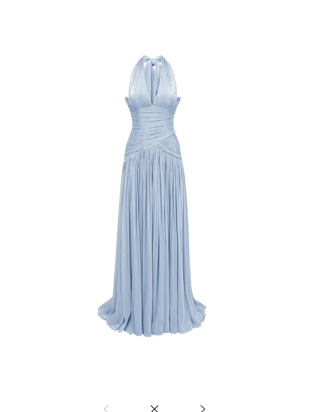 Uranie Blue Gathered Maxi Dress